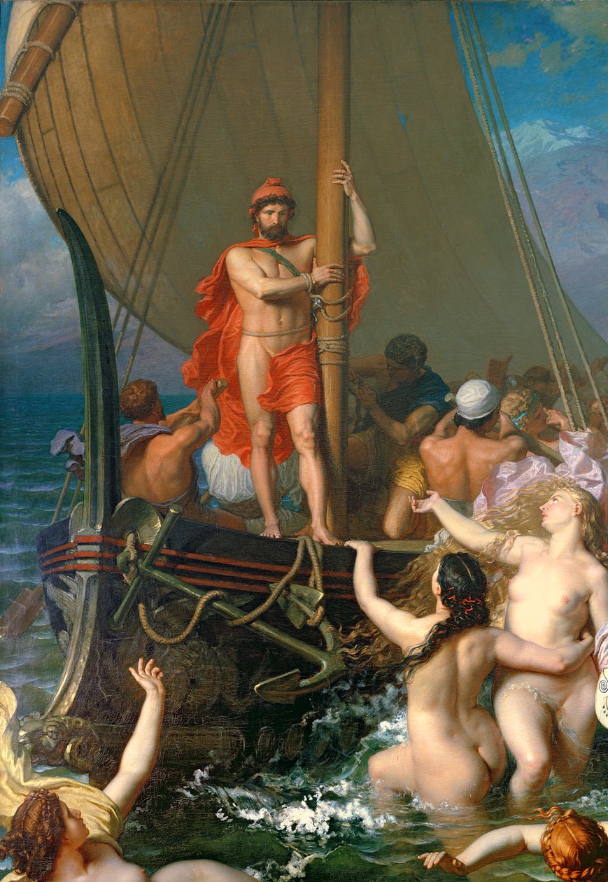 Ulysses and the Sirens (detail) by Leon Auguste Adolphe Belly