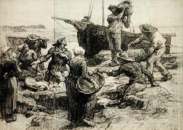 Sorting the Catch by Leon Augustin Lhermitte