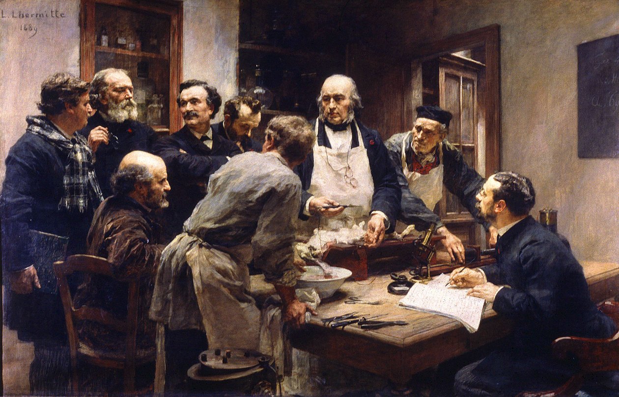 The lesson of Claude Bernard at the College de France by Leon Augustin Lhermitte