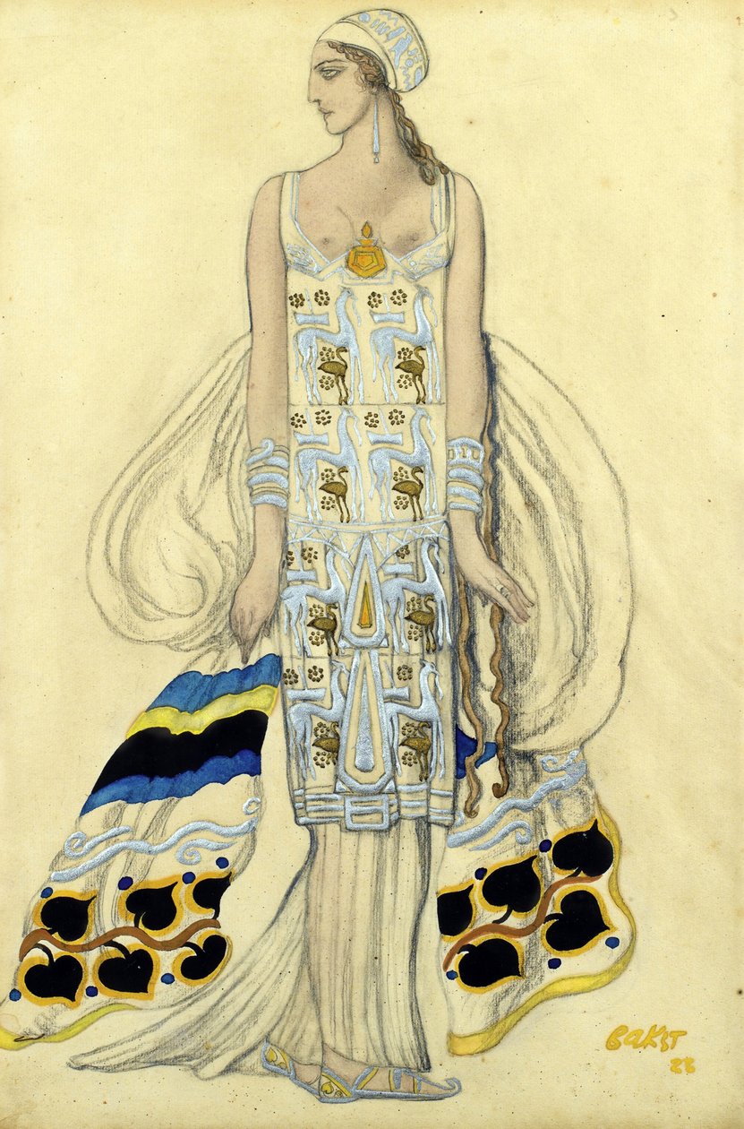 Costume design for Ida Rubinstein in the play 