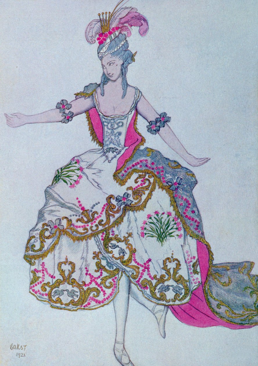 Costume design for The Fairy Carnation, from Sleeping Beauty by Leon Bakst