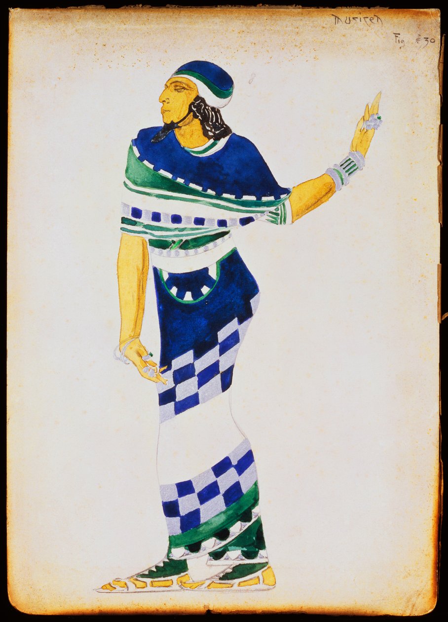 Costume design for a musician by Leon Bakst