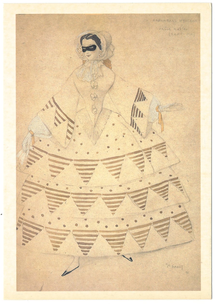 Costume Design for the Ballet Carnaval by R. Schumann by Leon Bakst