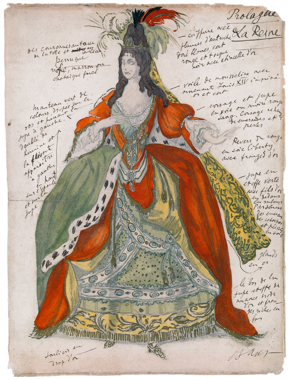Costume Design for the Ballet Sleeping Beauty by P. Tchaikovsky by Leon Bakst