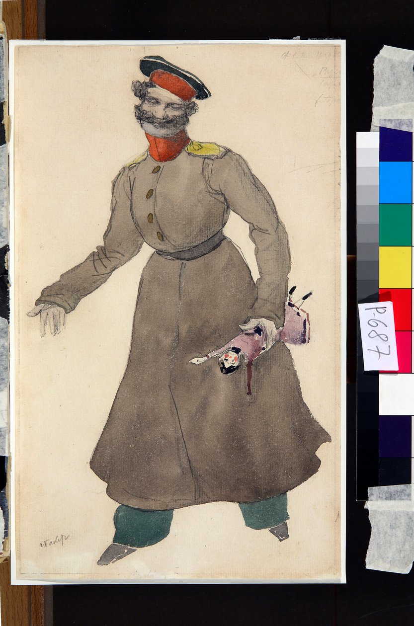 Costume Design for the Ballet The Fairy Doll by J. Bayer by Leon Bakst