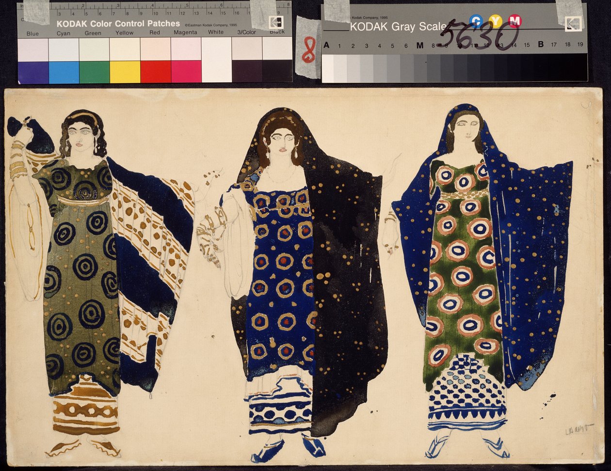 Costume design for drama Oedipus at Colonus by Sophocles by Leon Bakst