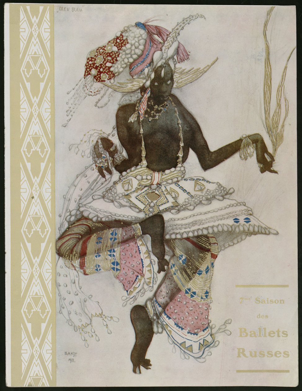 Title Page of Souvenir Program for Ballets Russes by Leon Bakst