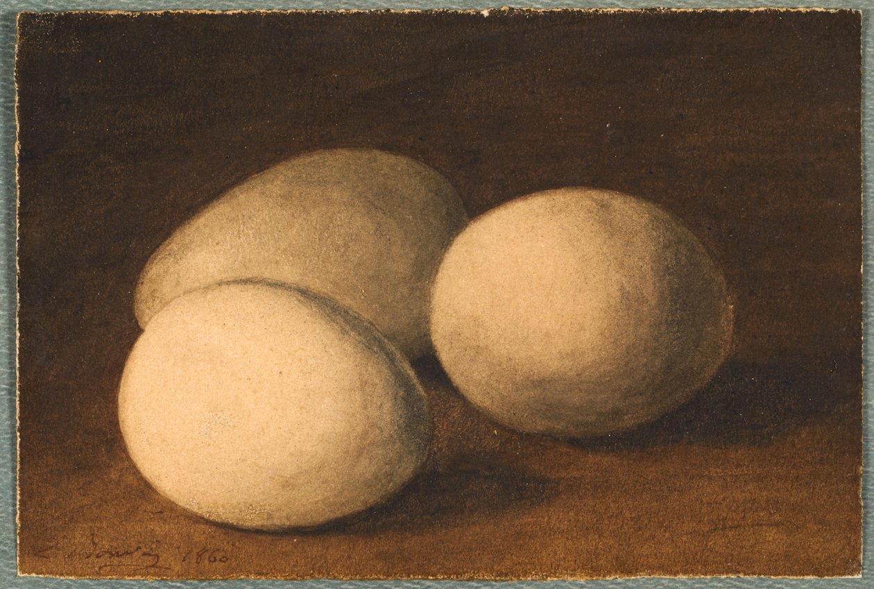 Three Eggs by Léon Bonvin