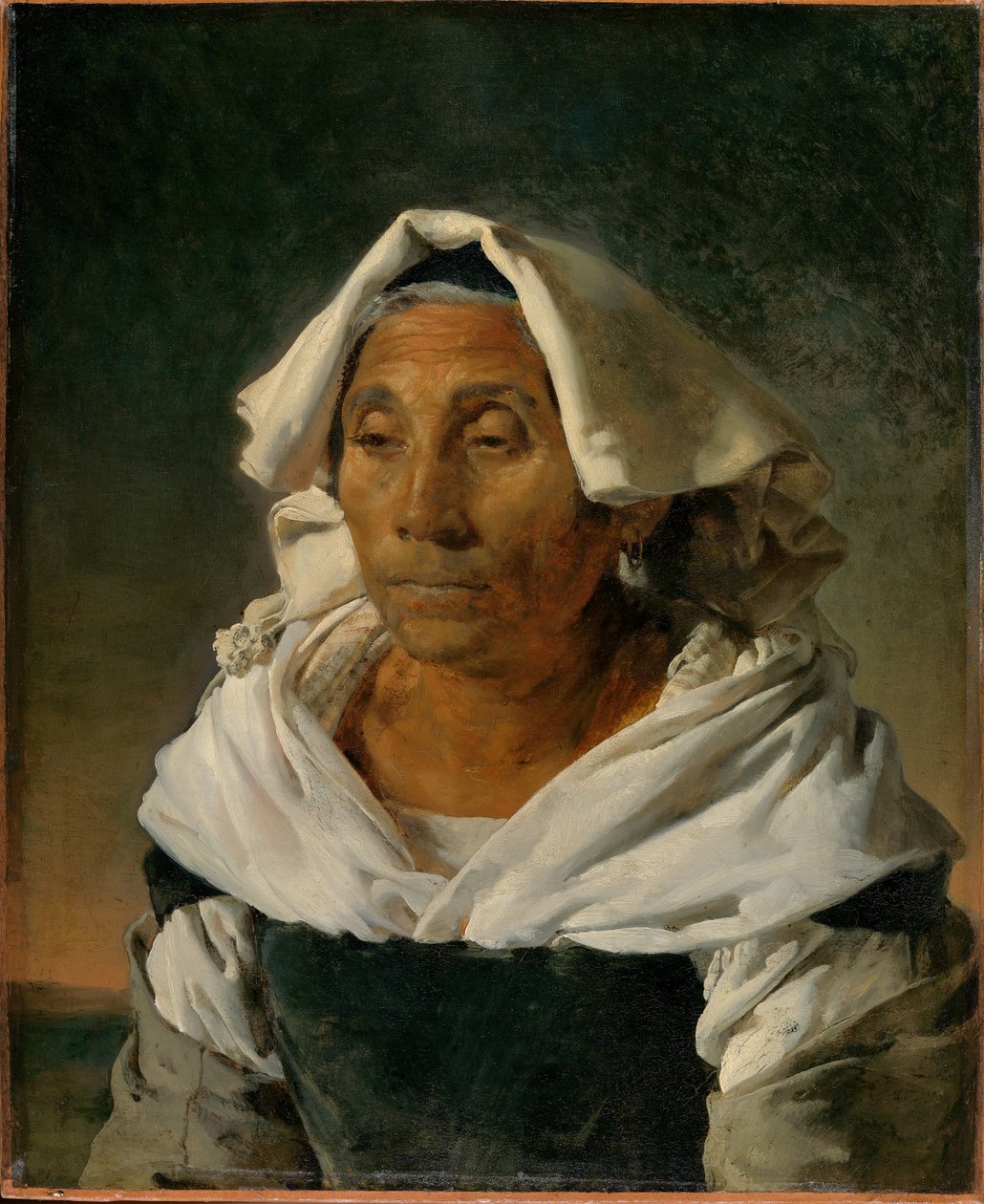 Study of an Old Italian Woman by Leon Cogniet