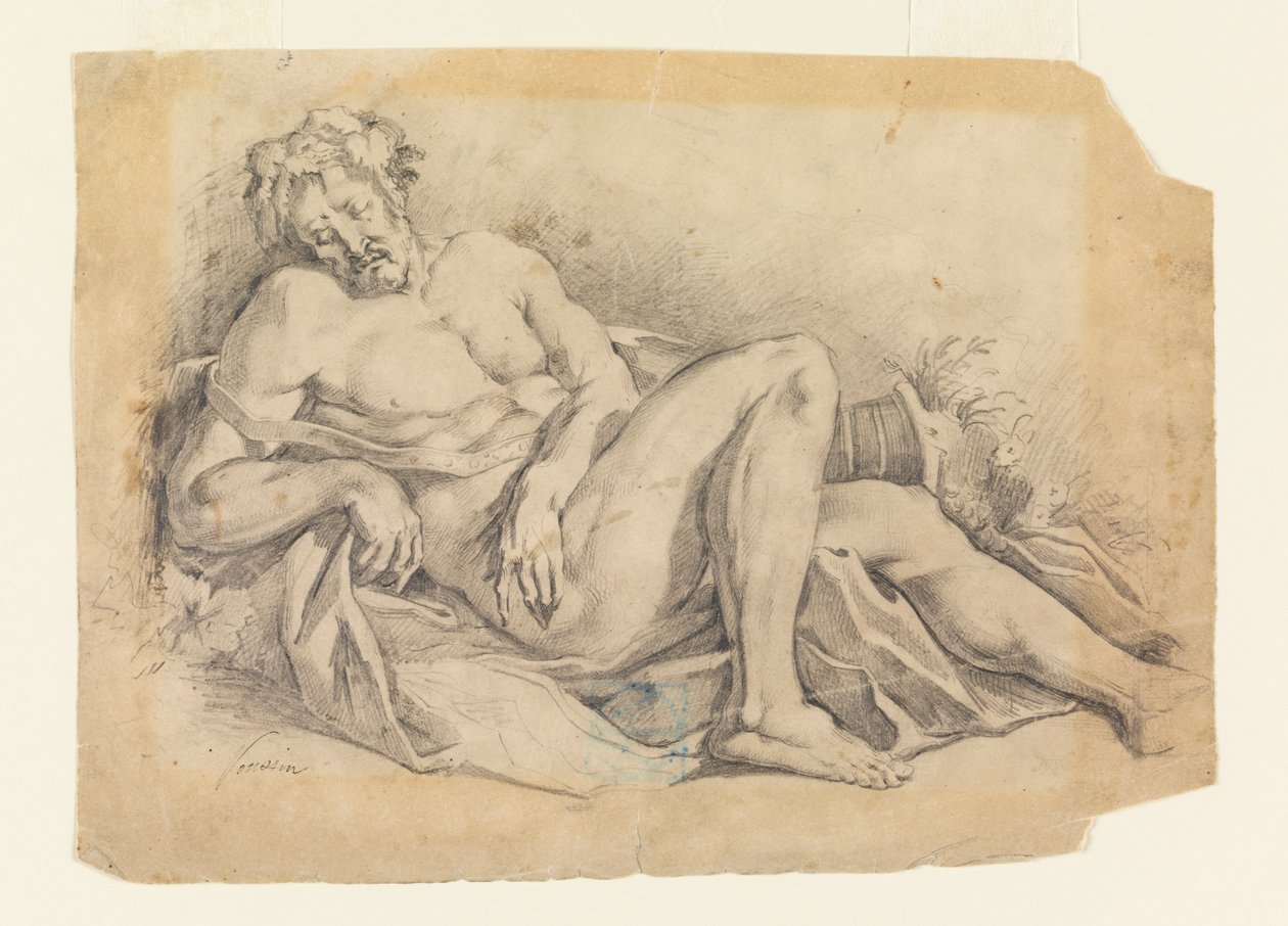 Bacchus Sleeping (after Poussin) by Leon Dabo
