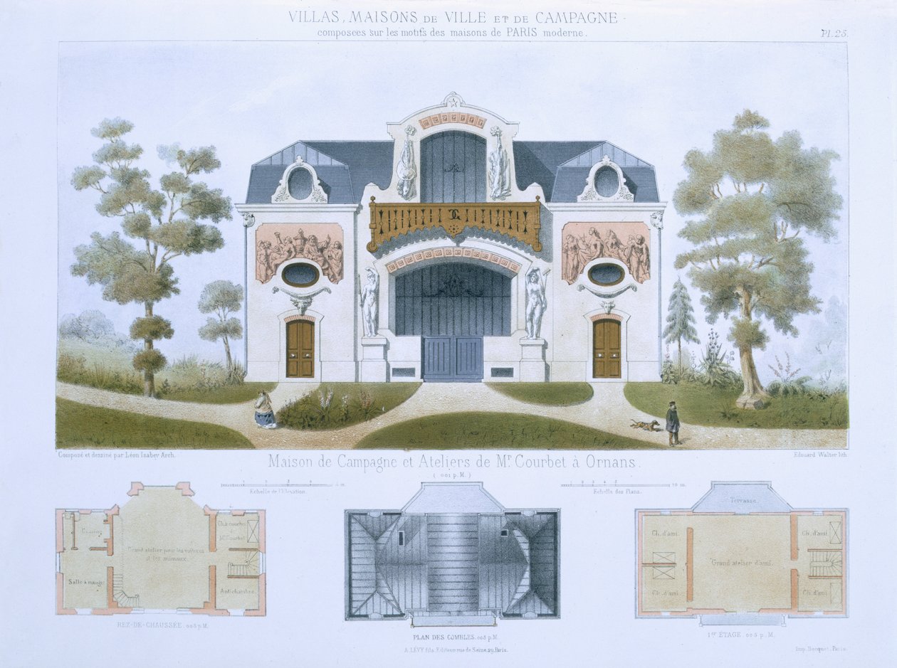 House and Workshops of Mr. Courbet at Ornans, from 