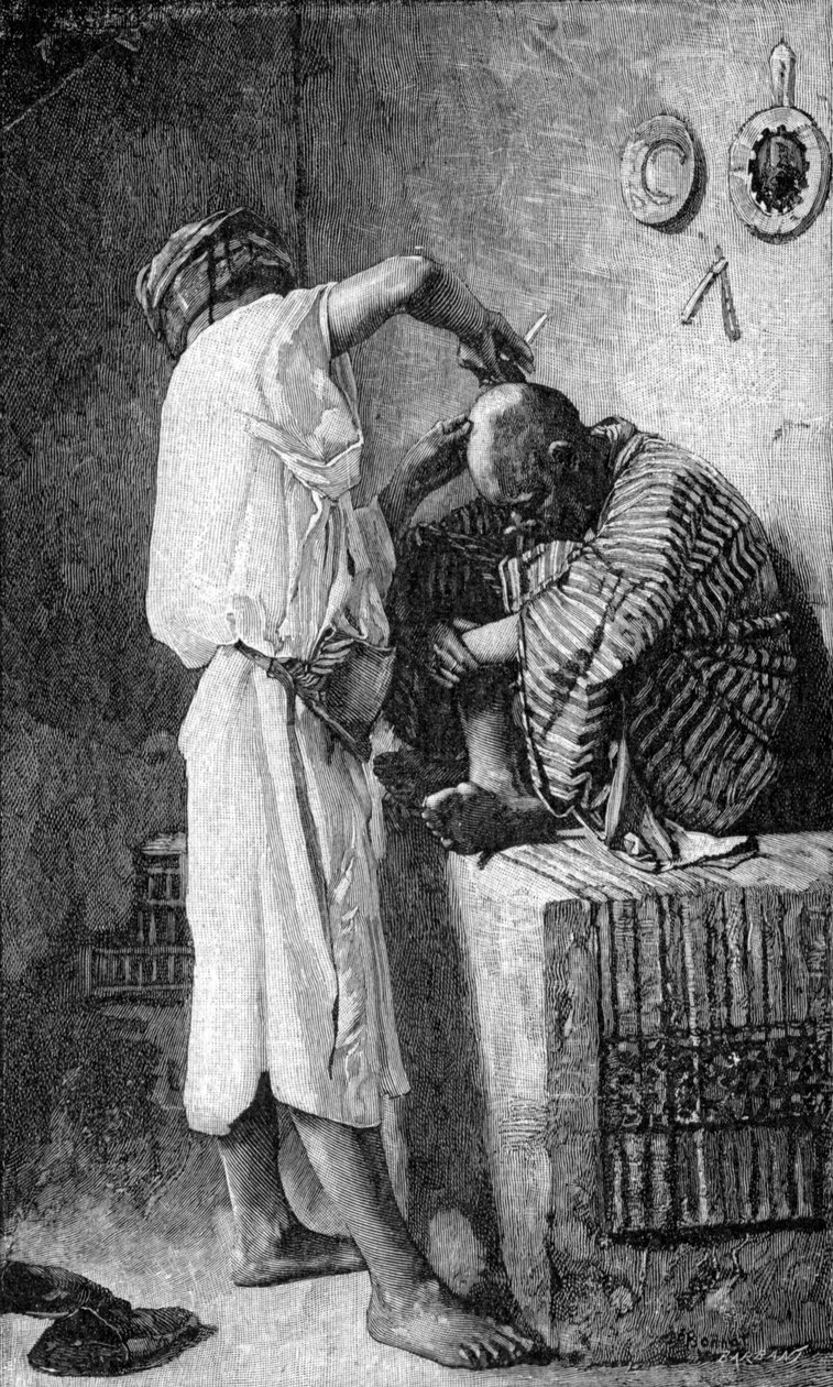A Barber in Istanbul by Leon Joseph Florentin (after) Bonnat