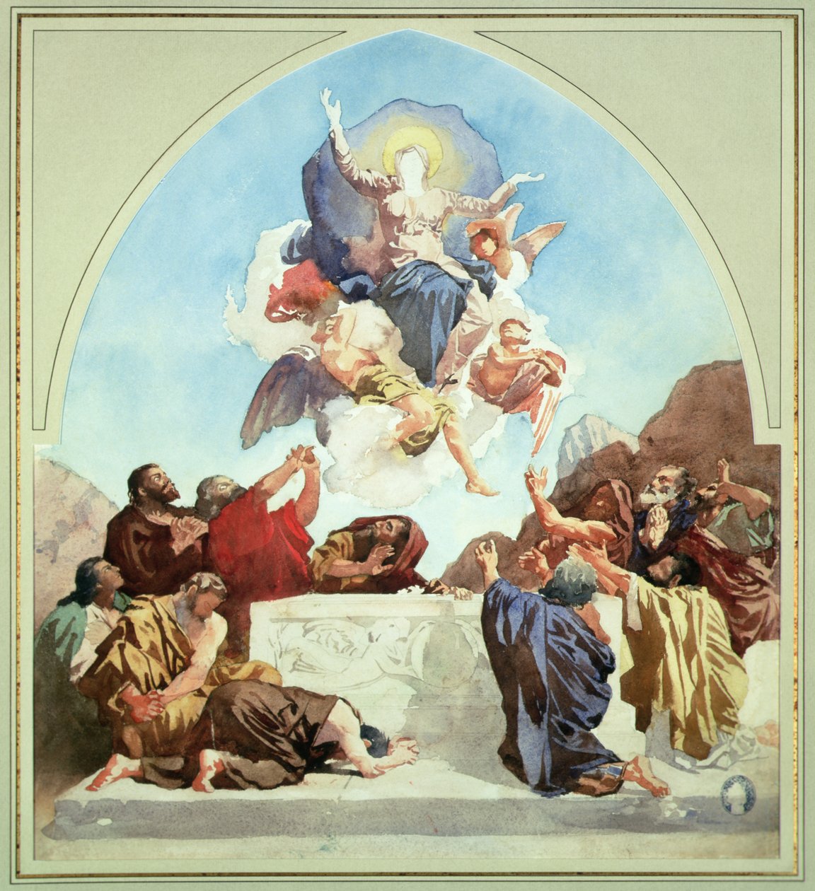 Study for The Assumption of the Virgin by Leon Joseph Florentin Bonnat