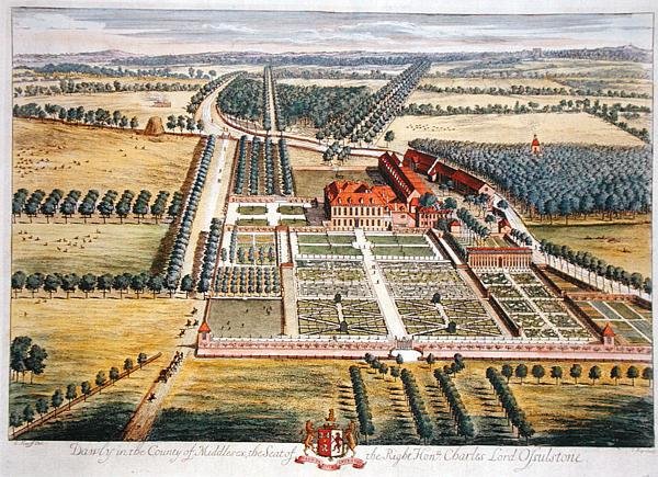 Dawly in the county of Middlesex engraved by Johannes Kip by Leonard (after) Knyff