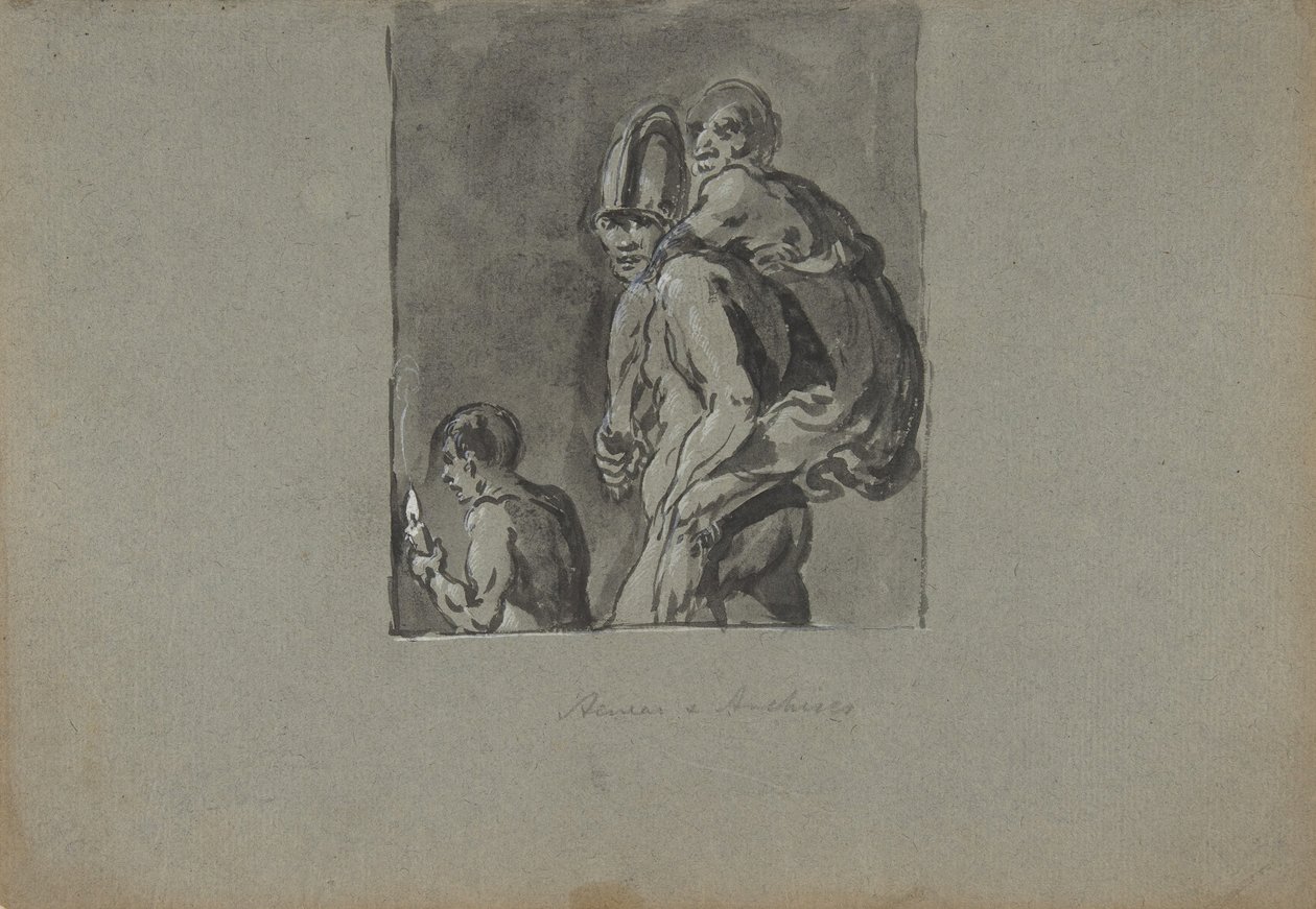 Aeneas and Anchises, 1611-74 by Leonard Bramer