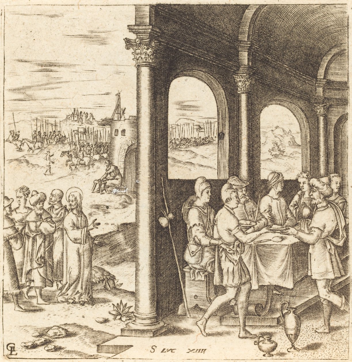 Christ Journeying to the House of a Pharisee by Leonard Gaultier