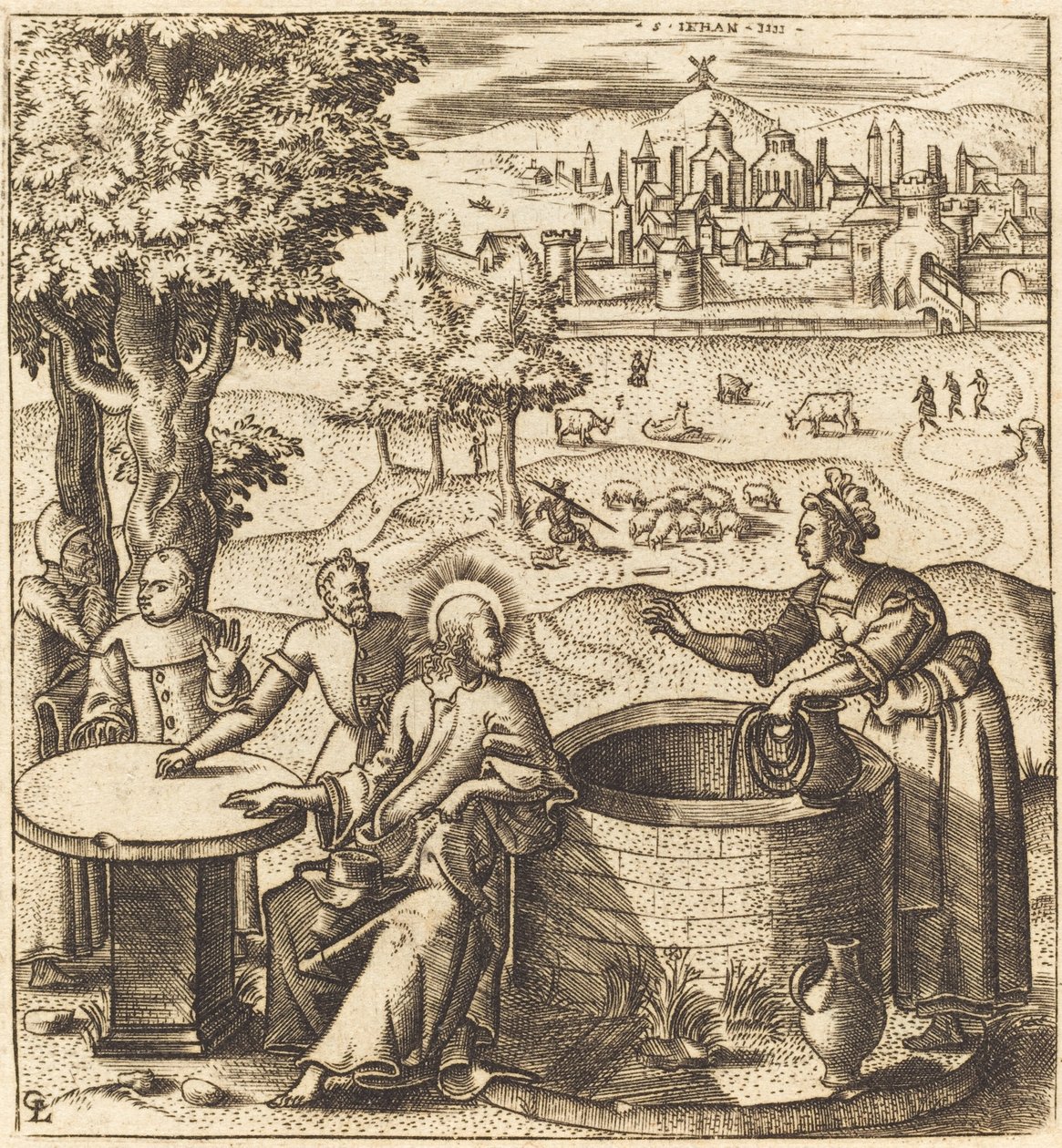 Christ and the Woman of Samaria by Leonard Gaultier