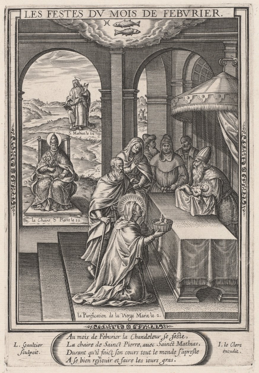 February: The Purification of the Virgin by Leonard Gaultier