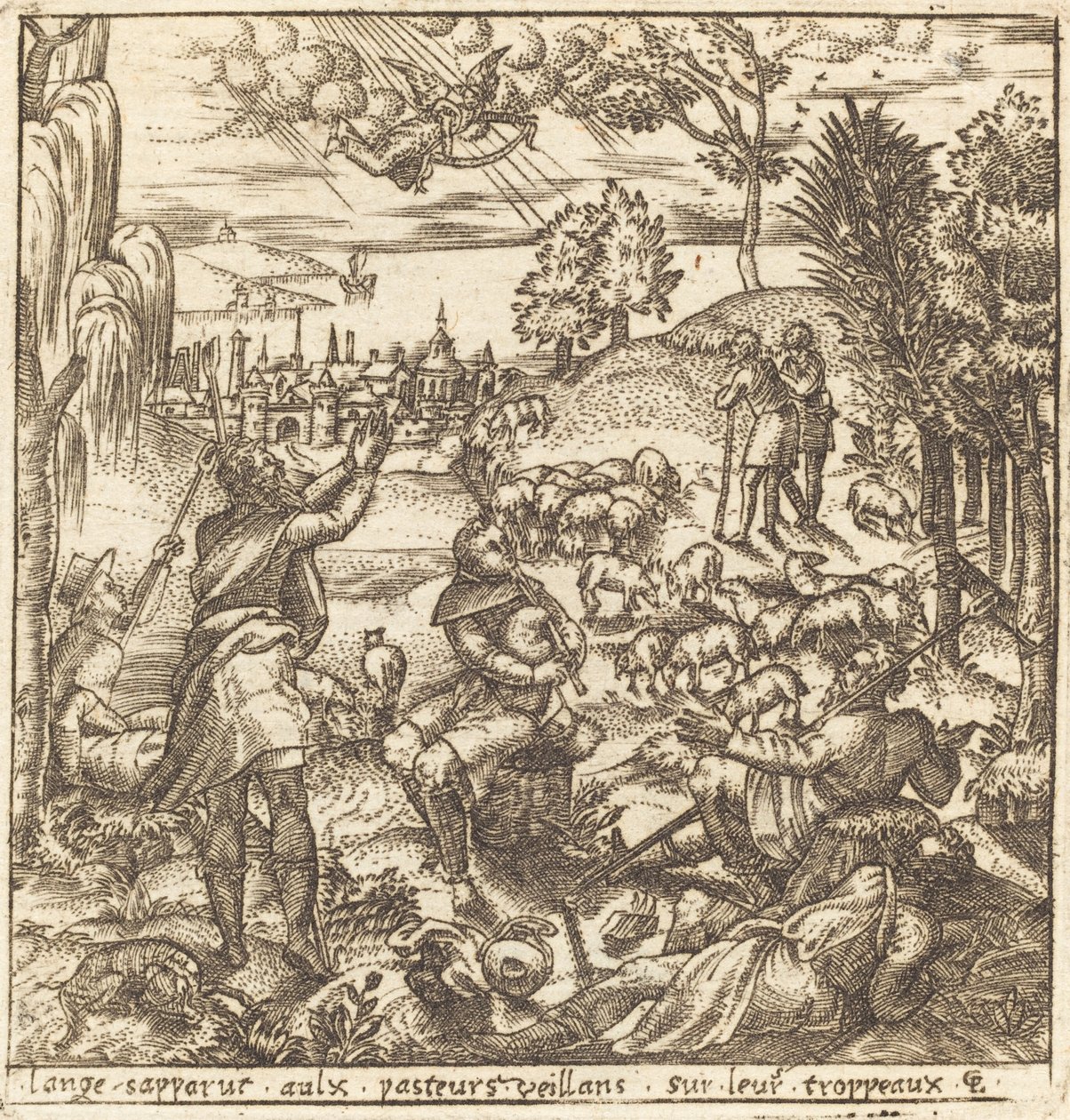 The Annunciation to the Shepherds by Leonard Gaultier