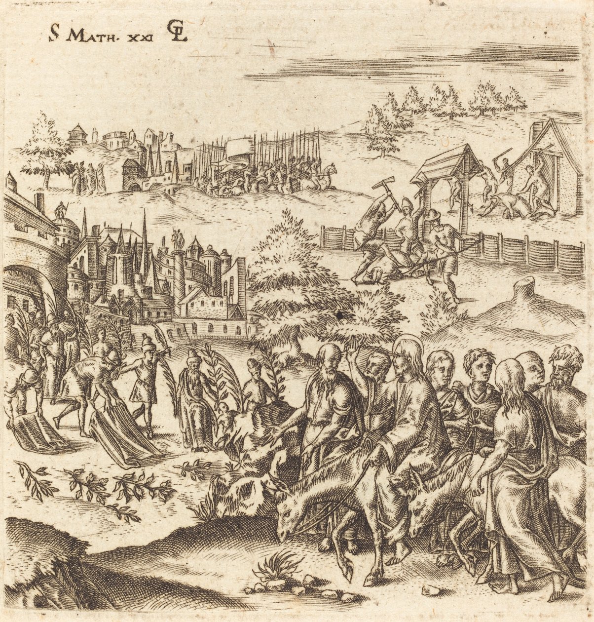 The Entry into Jerusalem by Leonard Gaultier