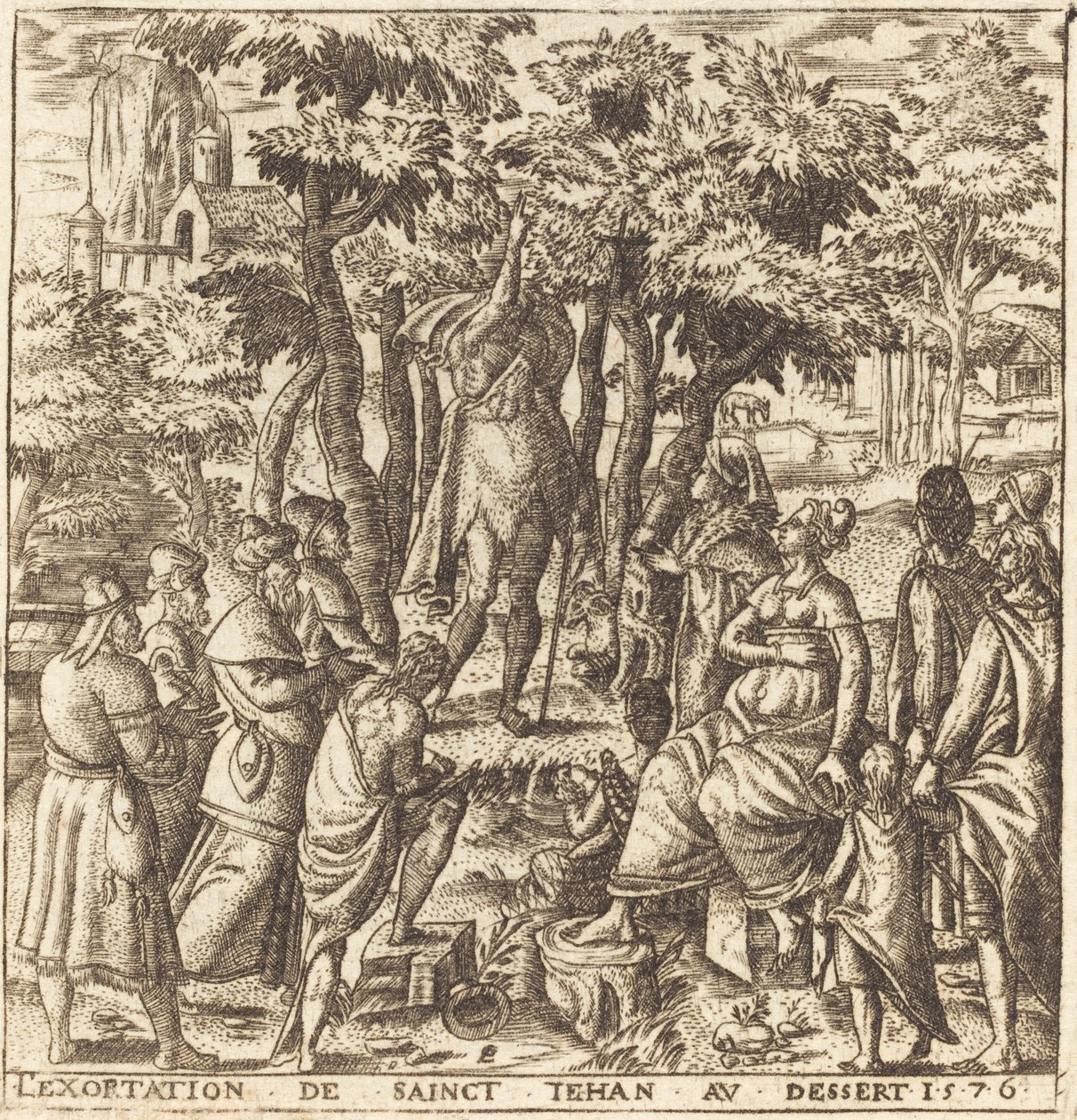 The Preaching of John the Baptist in the Wilderness by Leonard Gaultier