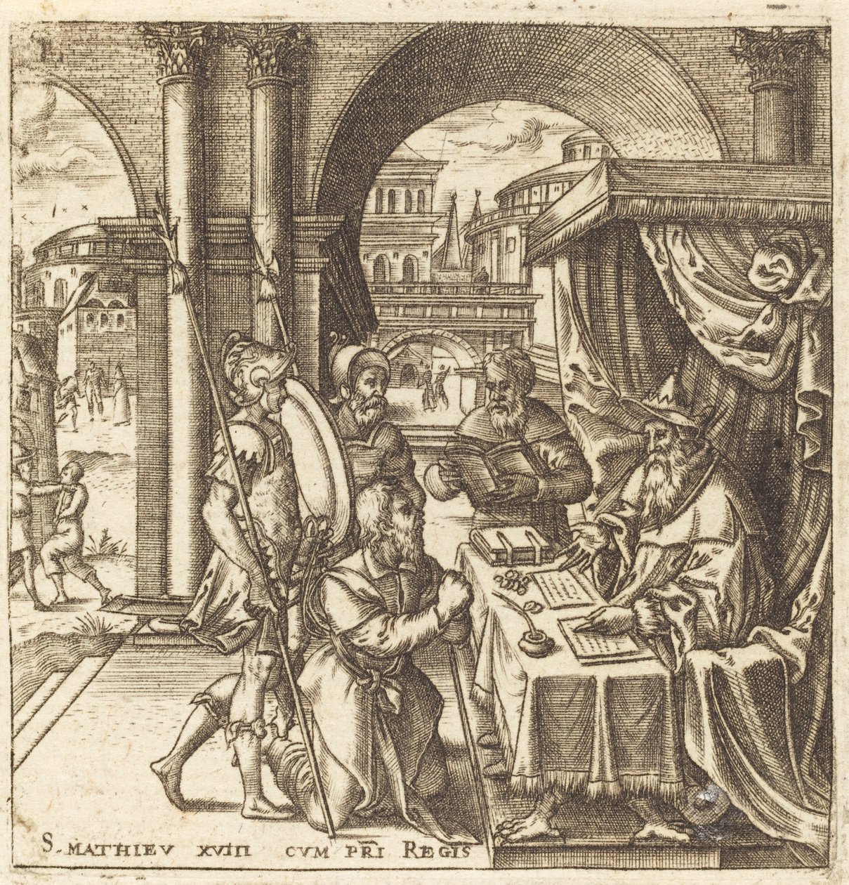 The Servant Begging for Mercy from His King by Leonard Gaultier