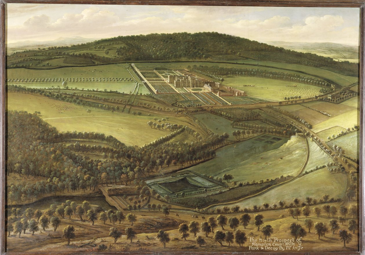 The North Prospect of Hampton Court, c.1699 by Leonard Knyff