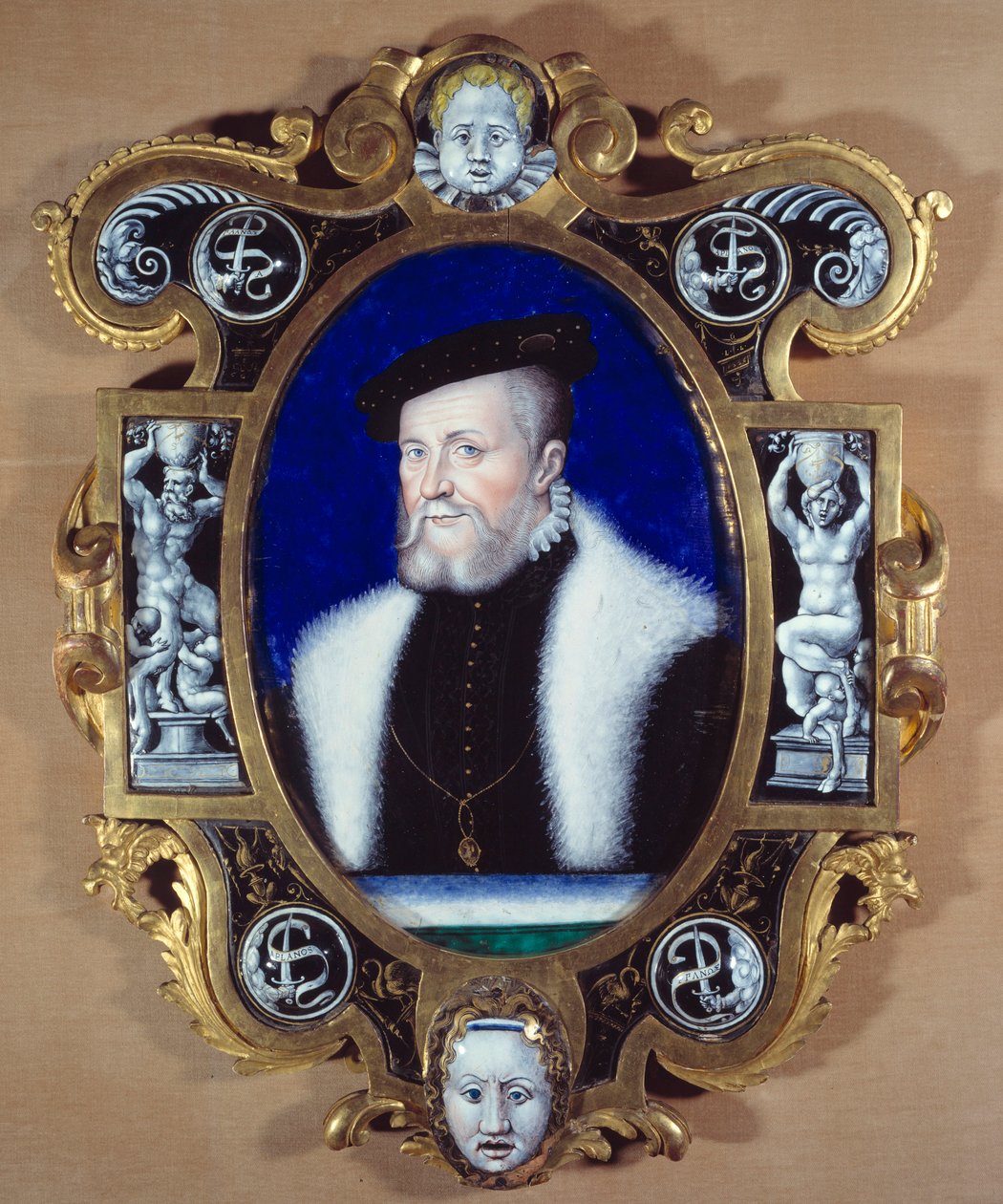 Portrait of Anne de Montmorency Connetable by Leonard Limosin