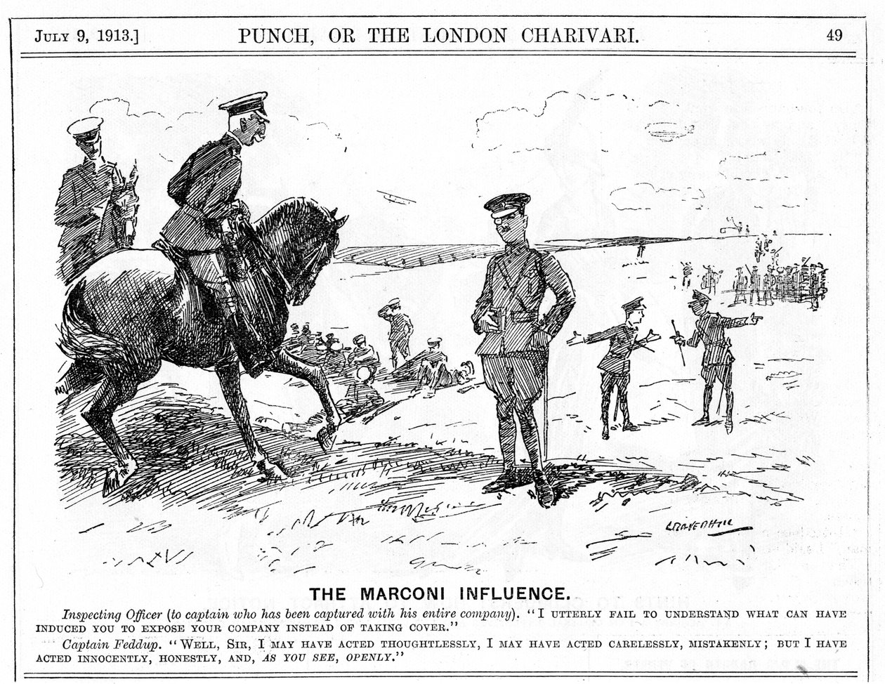Marconi Shares Scandal, 1913 by Leonard Raven Hill