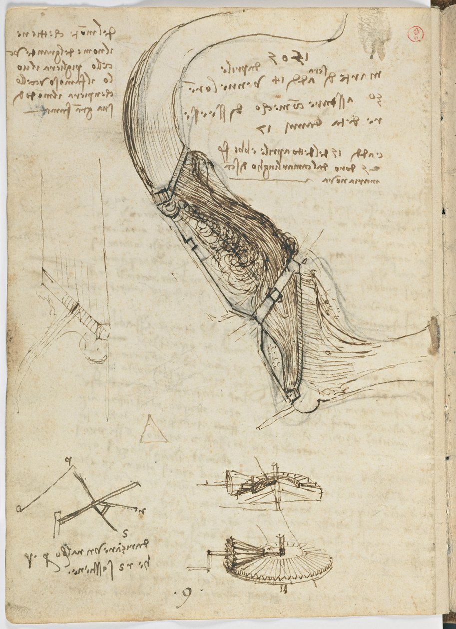 Birds Flight Code, Sheet 18 Verso by Leonardo da Vinci