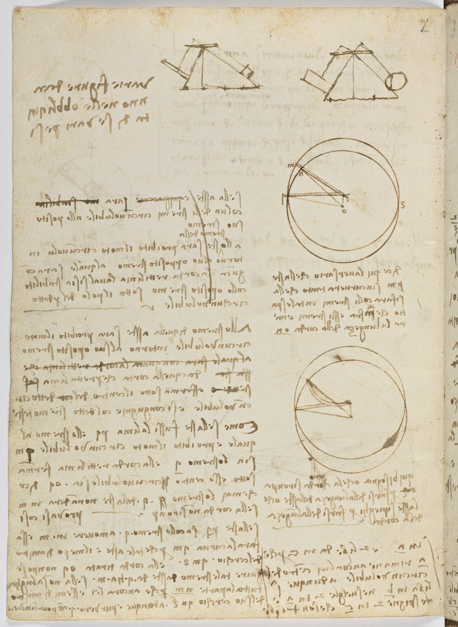 Birds Flight Code, c. 1505-06, paper manuscript, sheet 3 by Leonardo da Vinci
