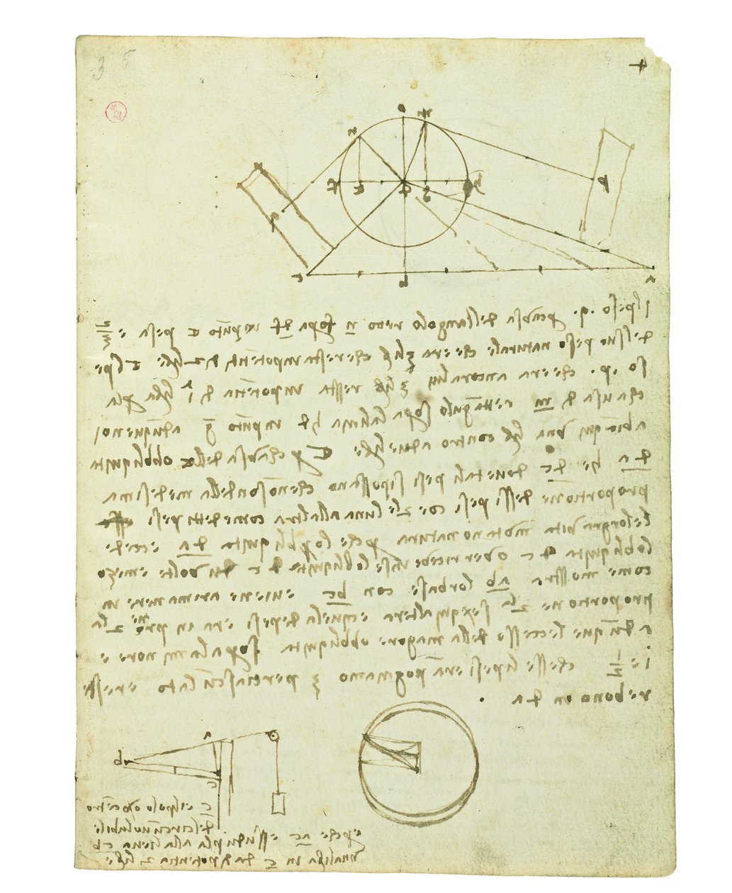 Codex on the Flight of Birds, Folio 4 Recto by Leonardo da Vinci