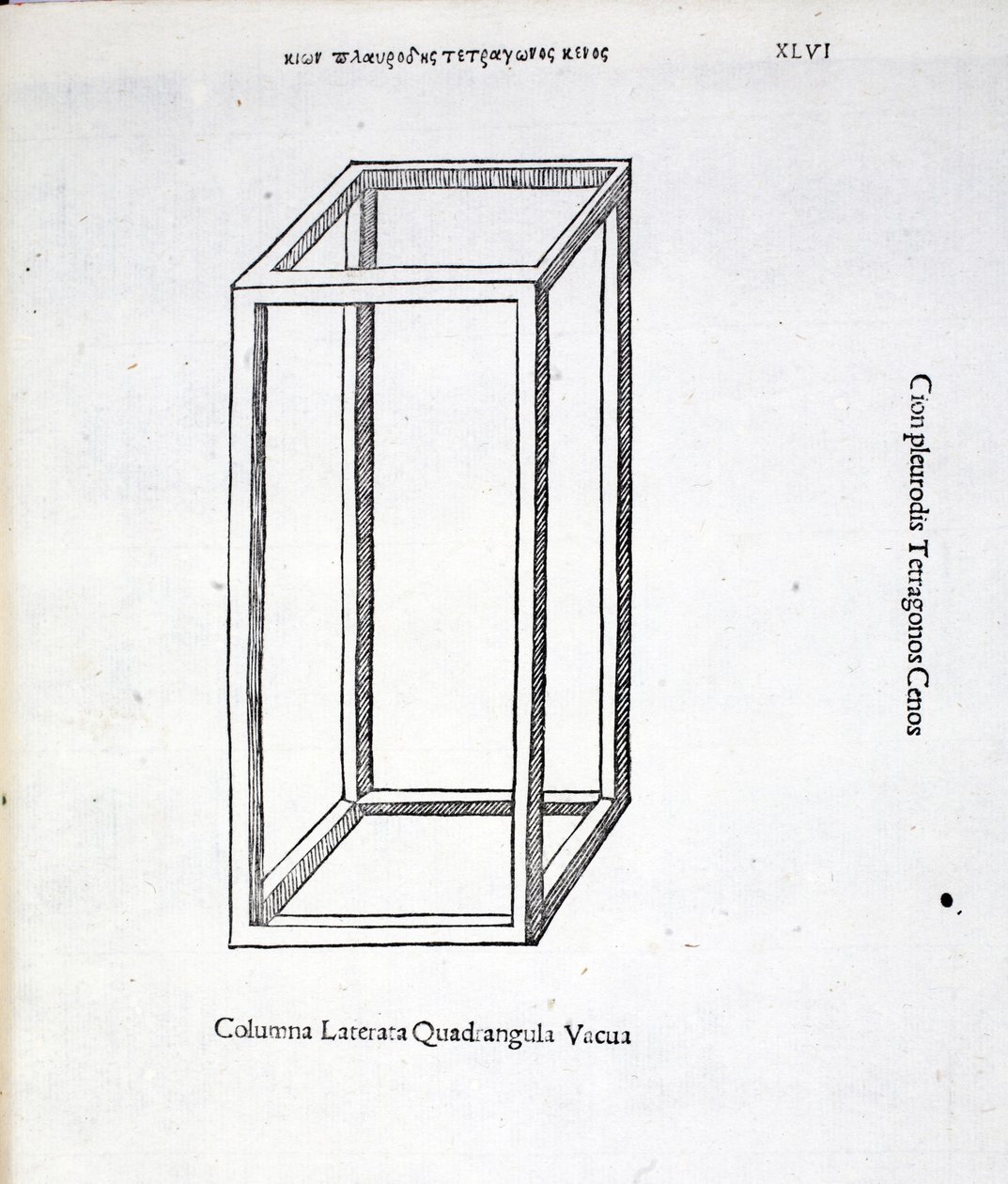 Columna Laterata Quadrangula Vacua, illustration from 