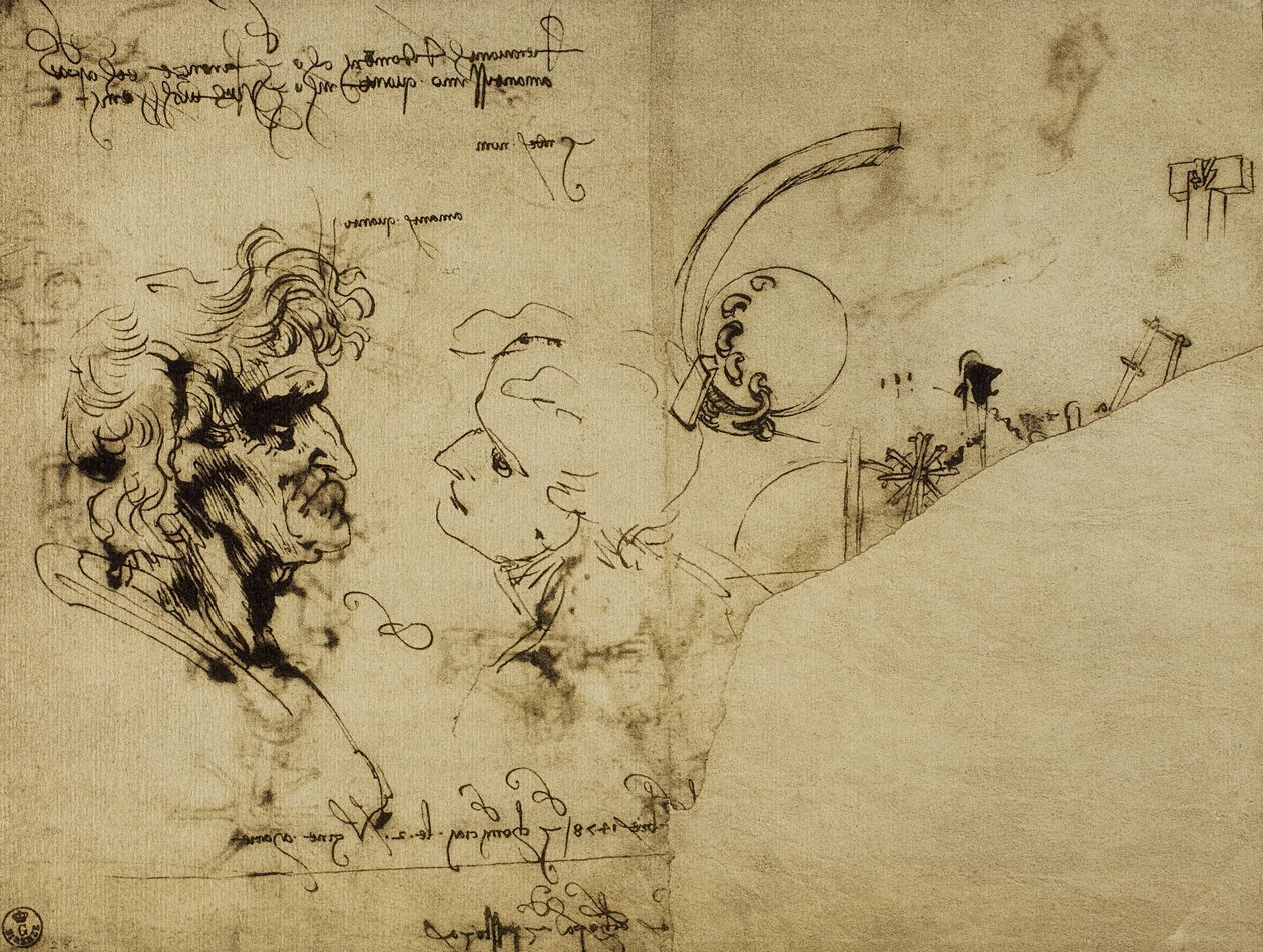 Study of Various Figures and an Old Man