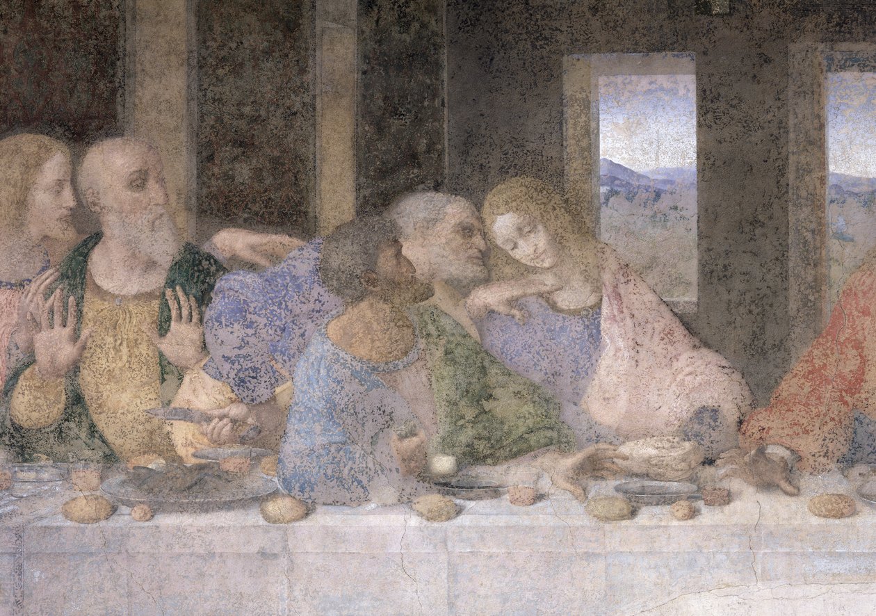 The Last Supper, 1495-97 (post restoration) by Leonardo da Vinci