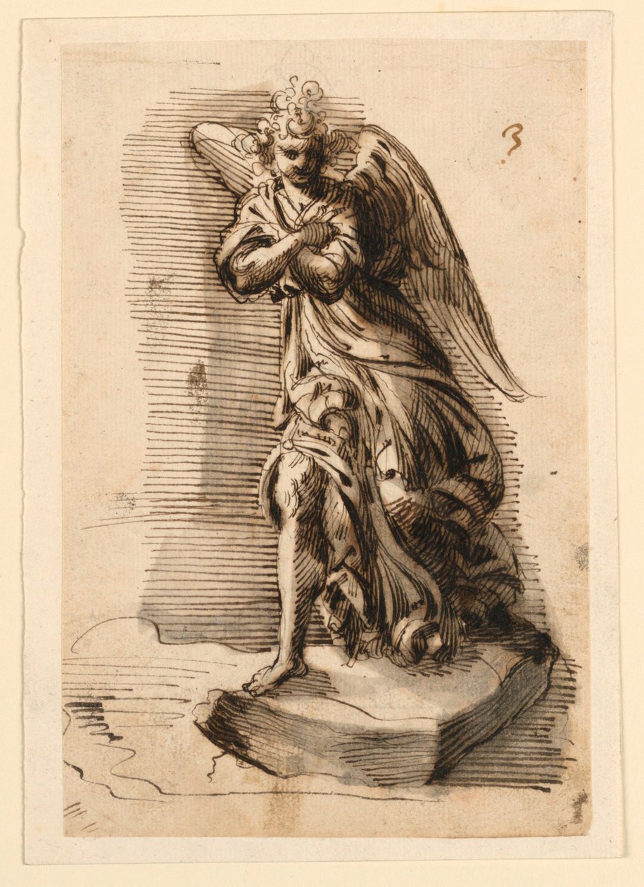 Design for Sculpture: Angel in Adoration by Leonardo Scaglia