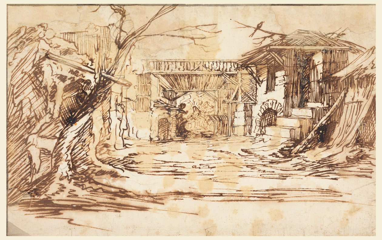 Set for a Christmas Crèche (Nativity) by Leonardo Scaglia