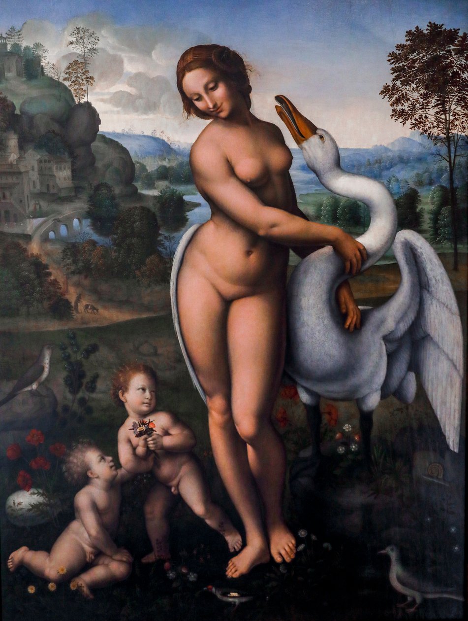 Leda and the Swan by Leonardo da (after) Vinci