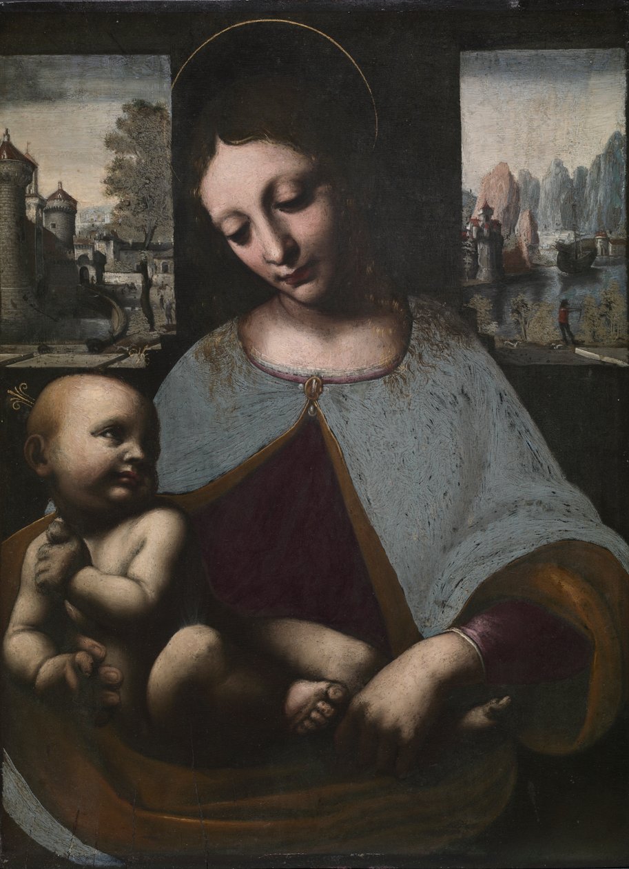 Virgin and Child by Leonardo da (circle of) Vinci