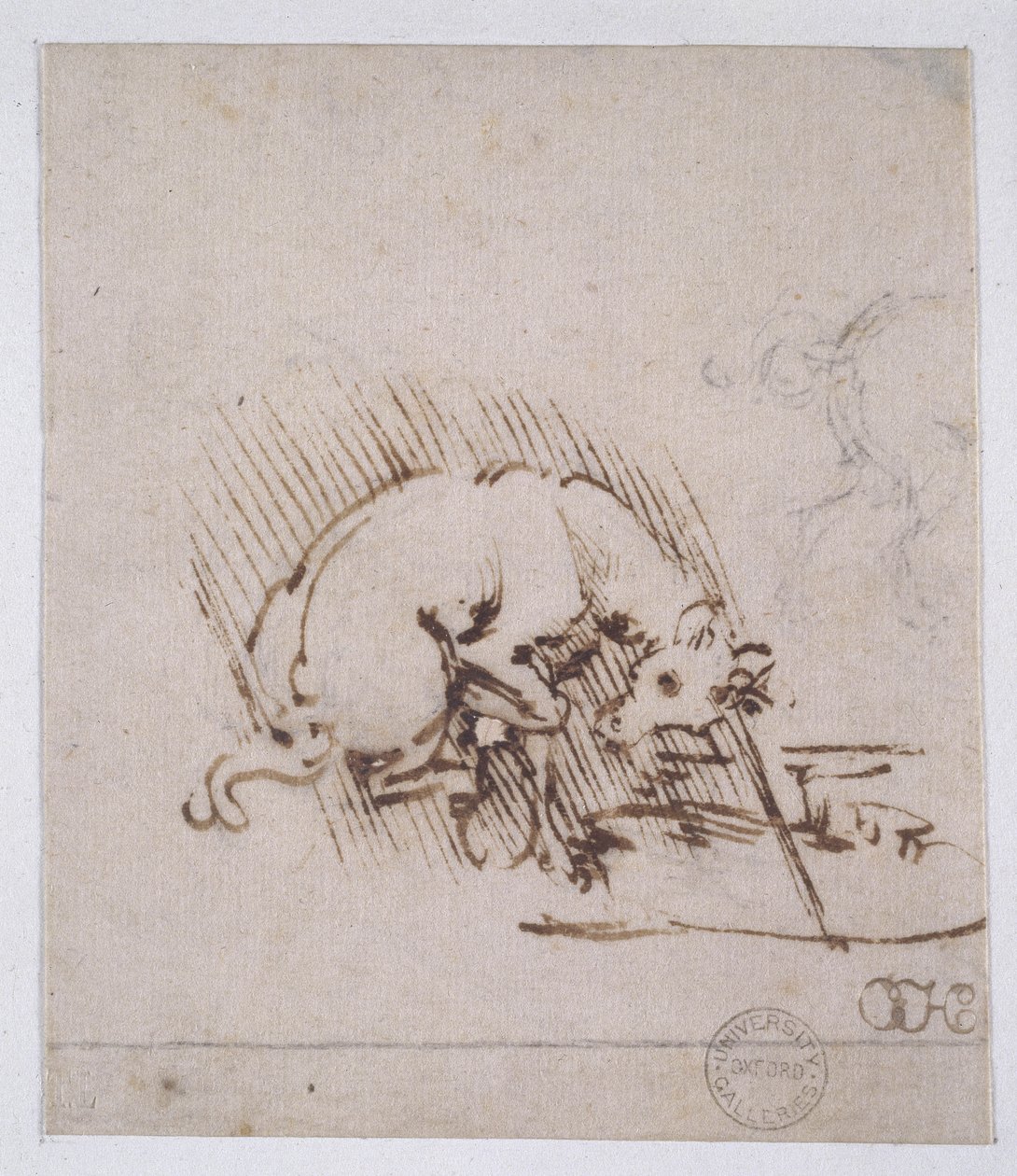 A Unicorn Dipping its Horn into a Pool of Water, c.1481 by Leonardo da Vinci