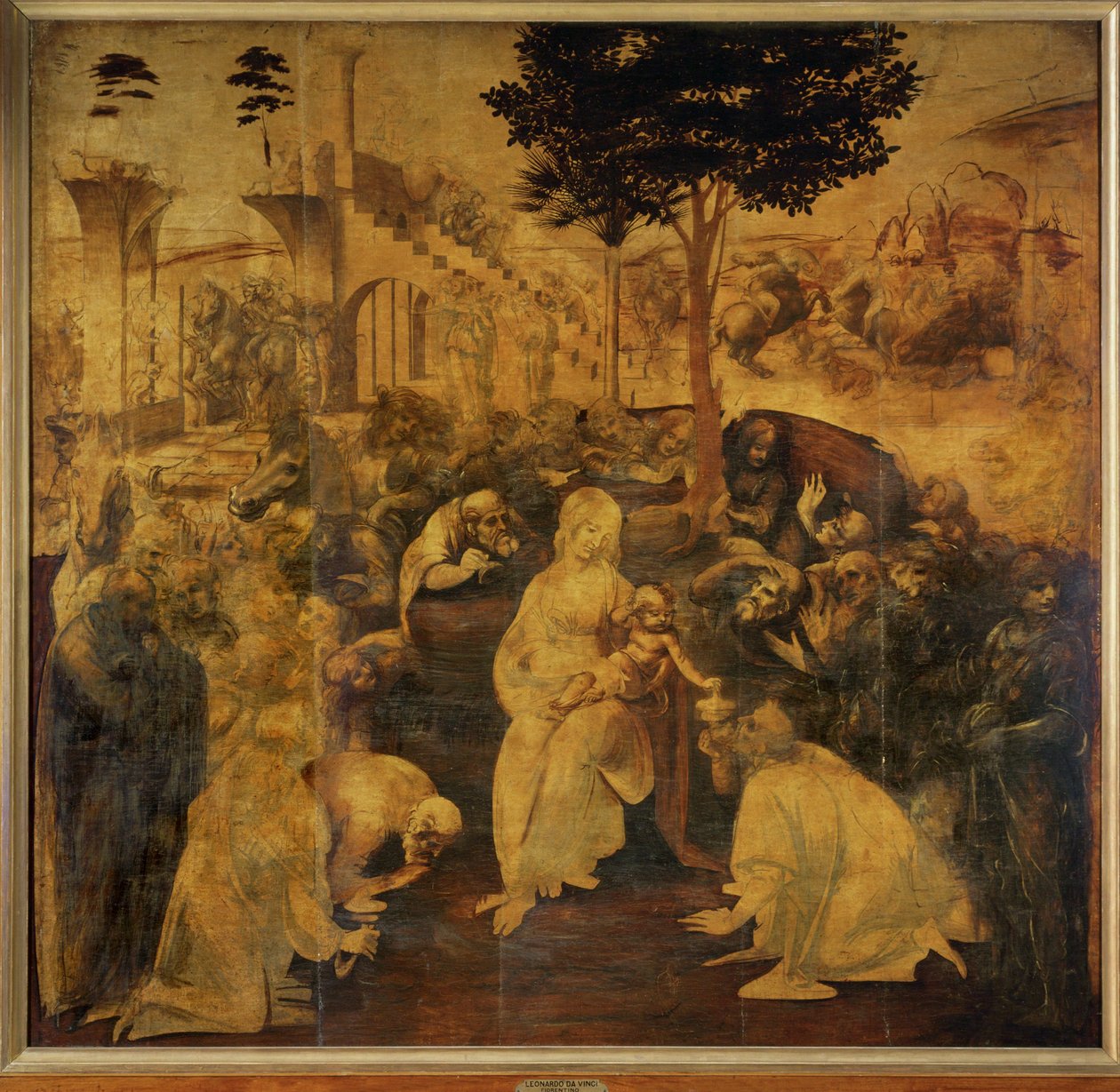 Adoration of the Magi, Unfinished by Leonardo da Vinci