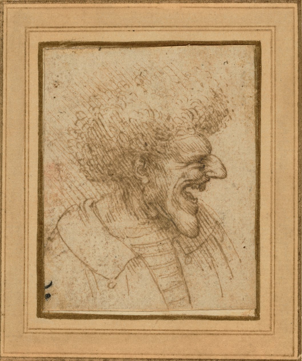 Caricature of a Man with Bushy Hair by Leonardo da Vinci
