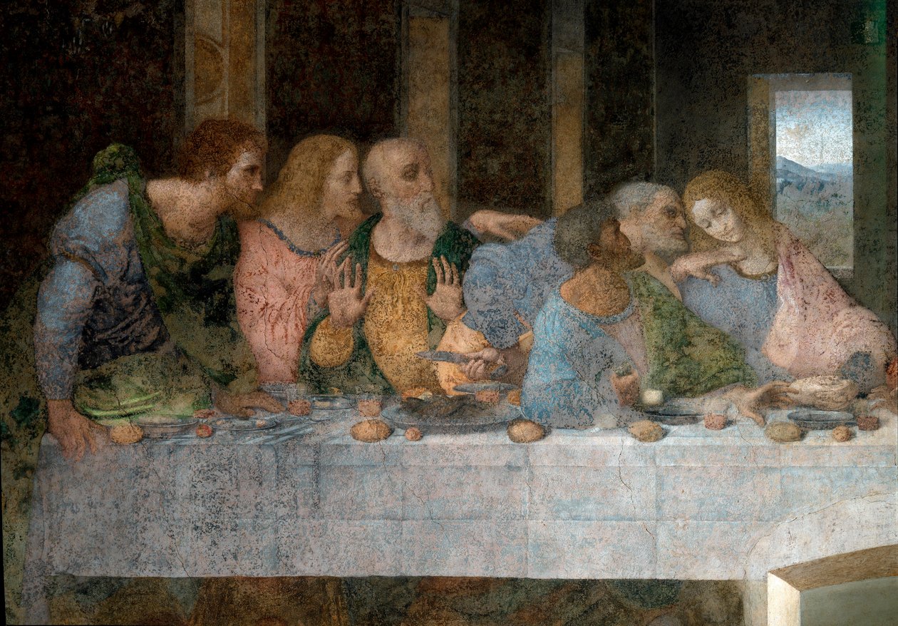 Detail of The Last Supper by Leonardo da Vinci