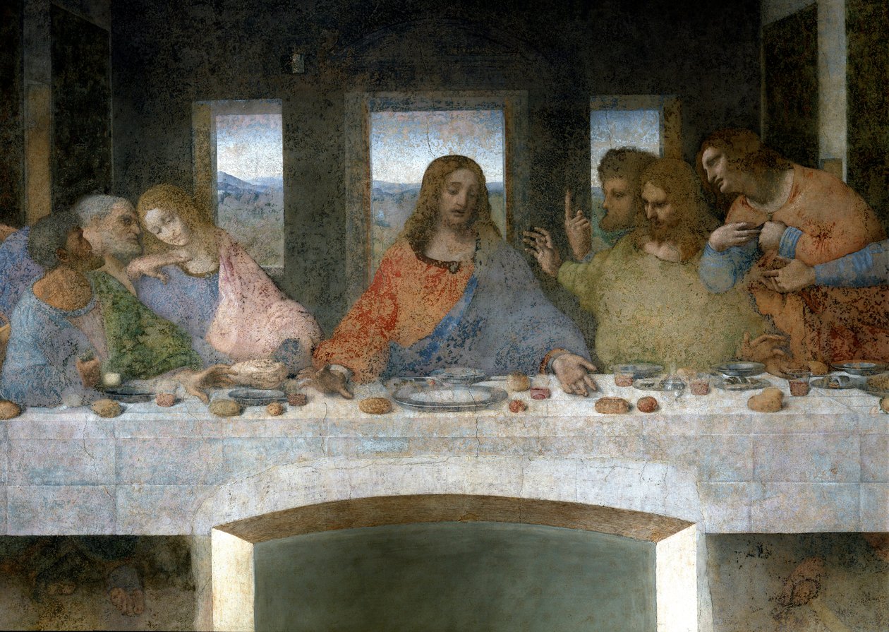 Detail (The Last Supper) by Leonardo da Vinci