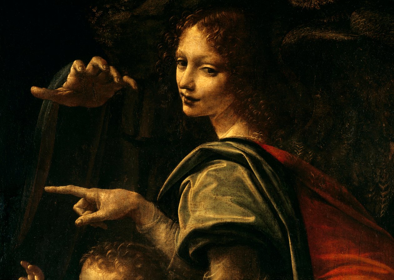 Virgin with Rocks (detail) by Leonardo da Vinci
