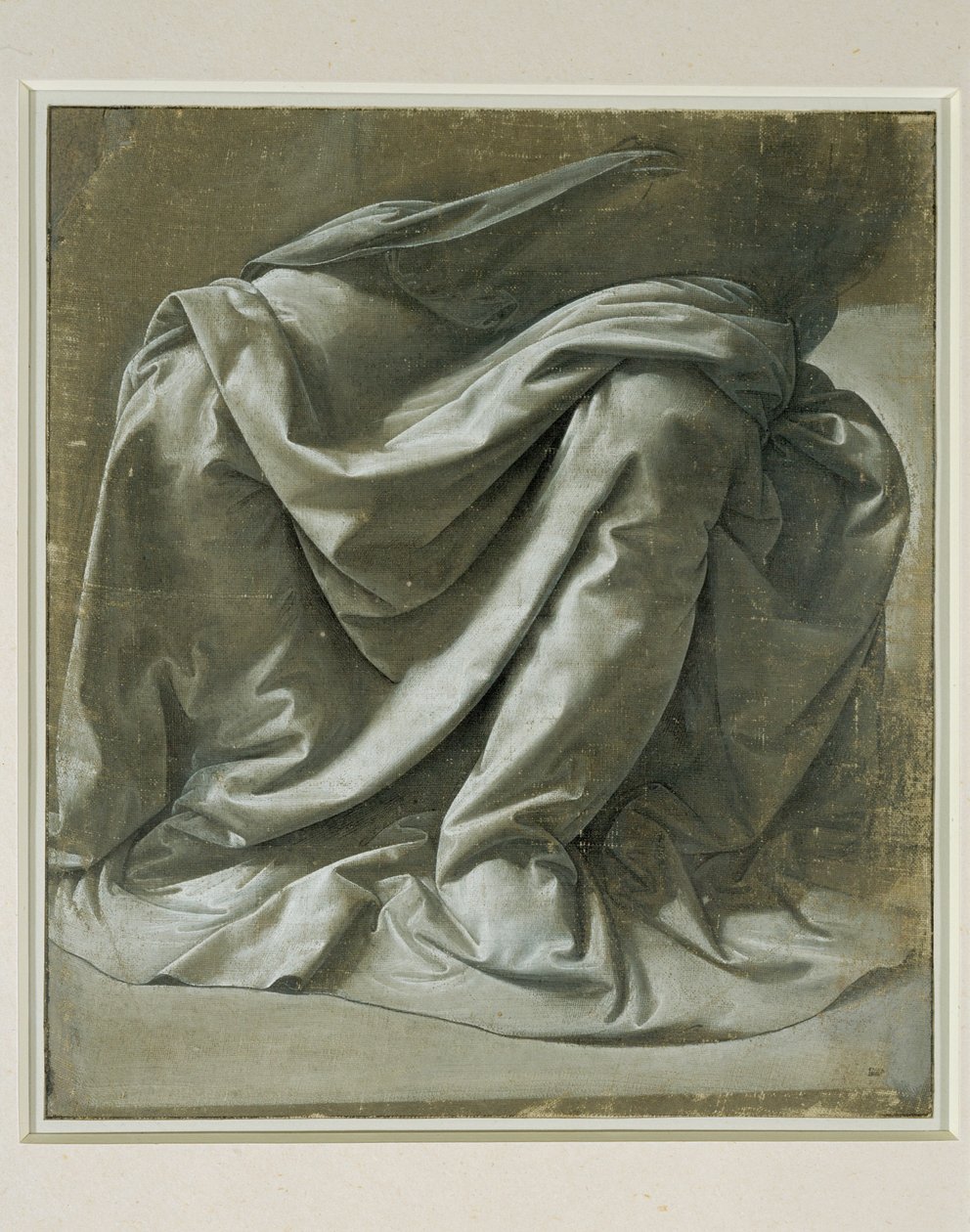 Drapery for a Seated Figure by Leonardo da Vinci
