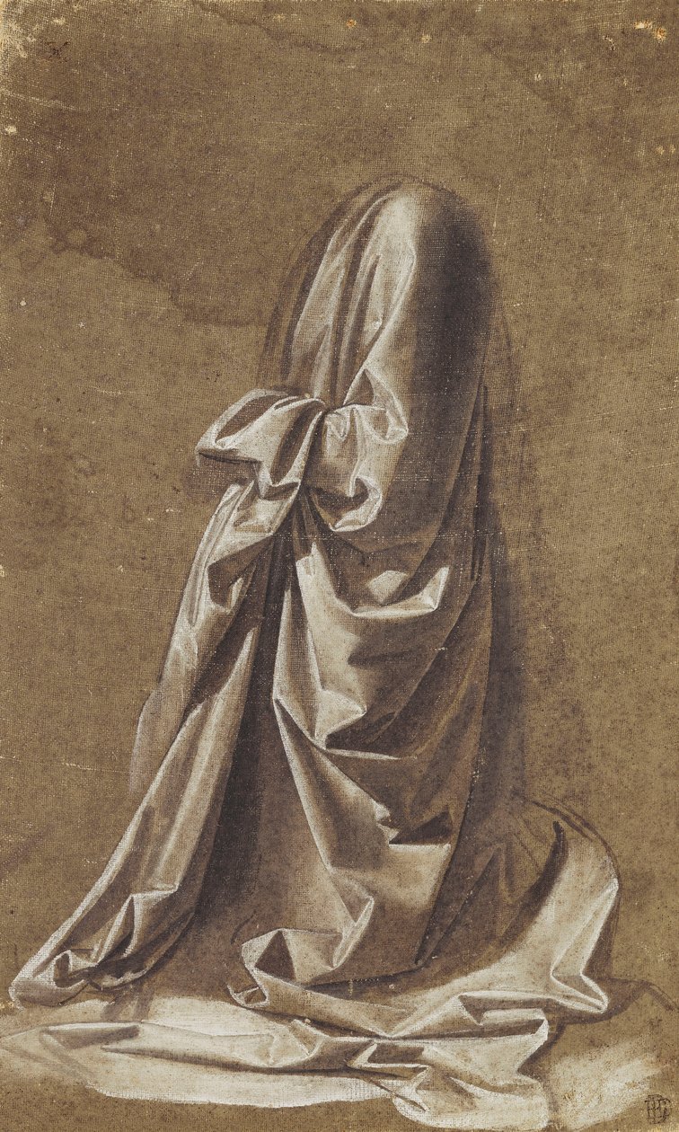 Drapery Study for a Kneeling Figure by Leonardo da Vinci