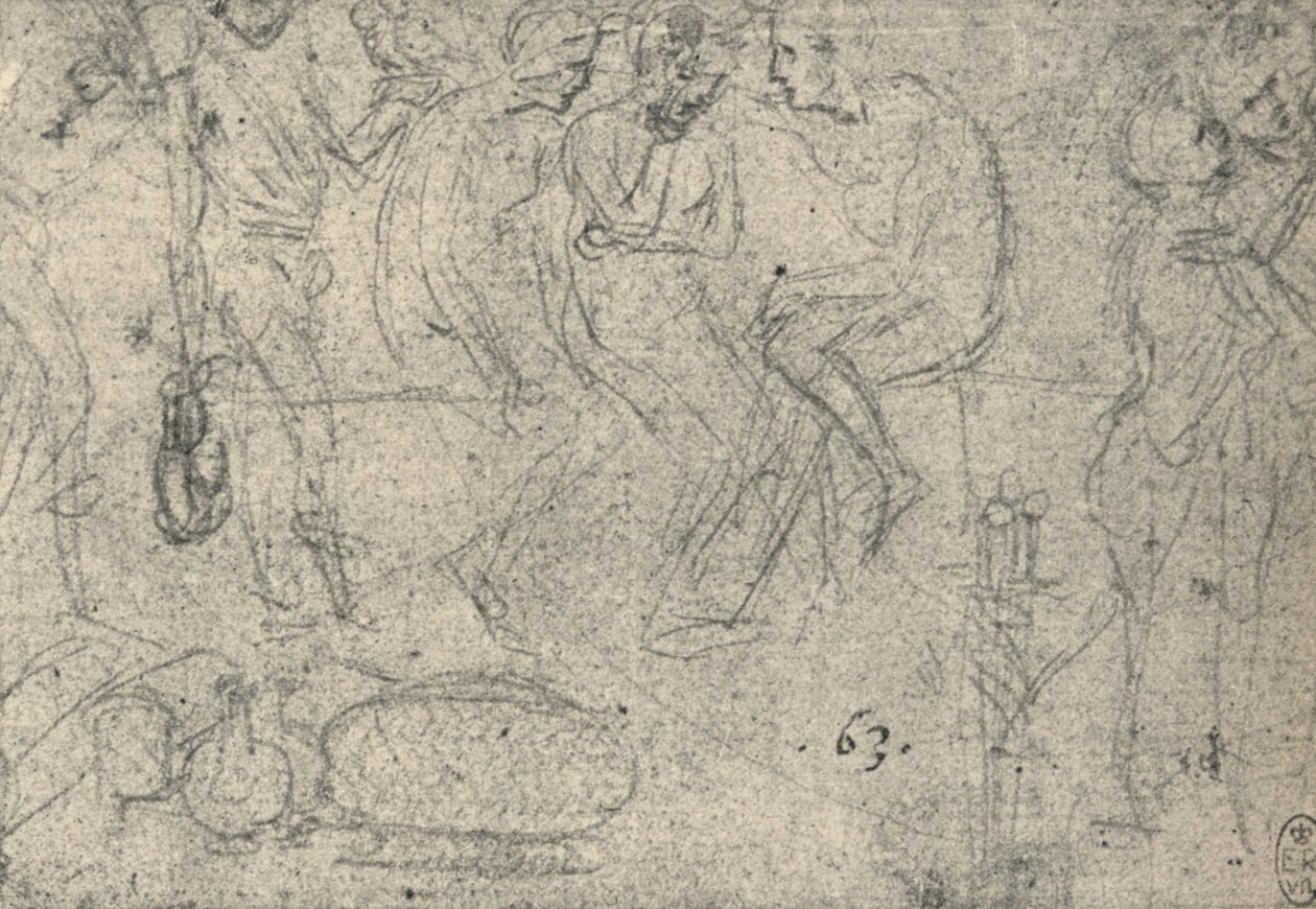 Group of Figures in Conversation by Leonardo da Vinci