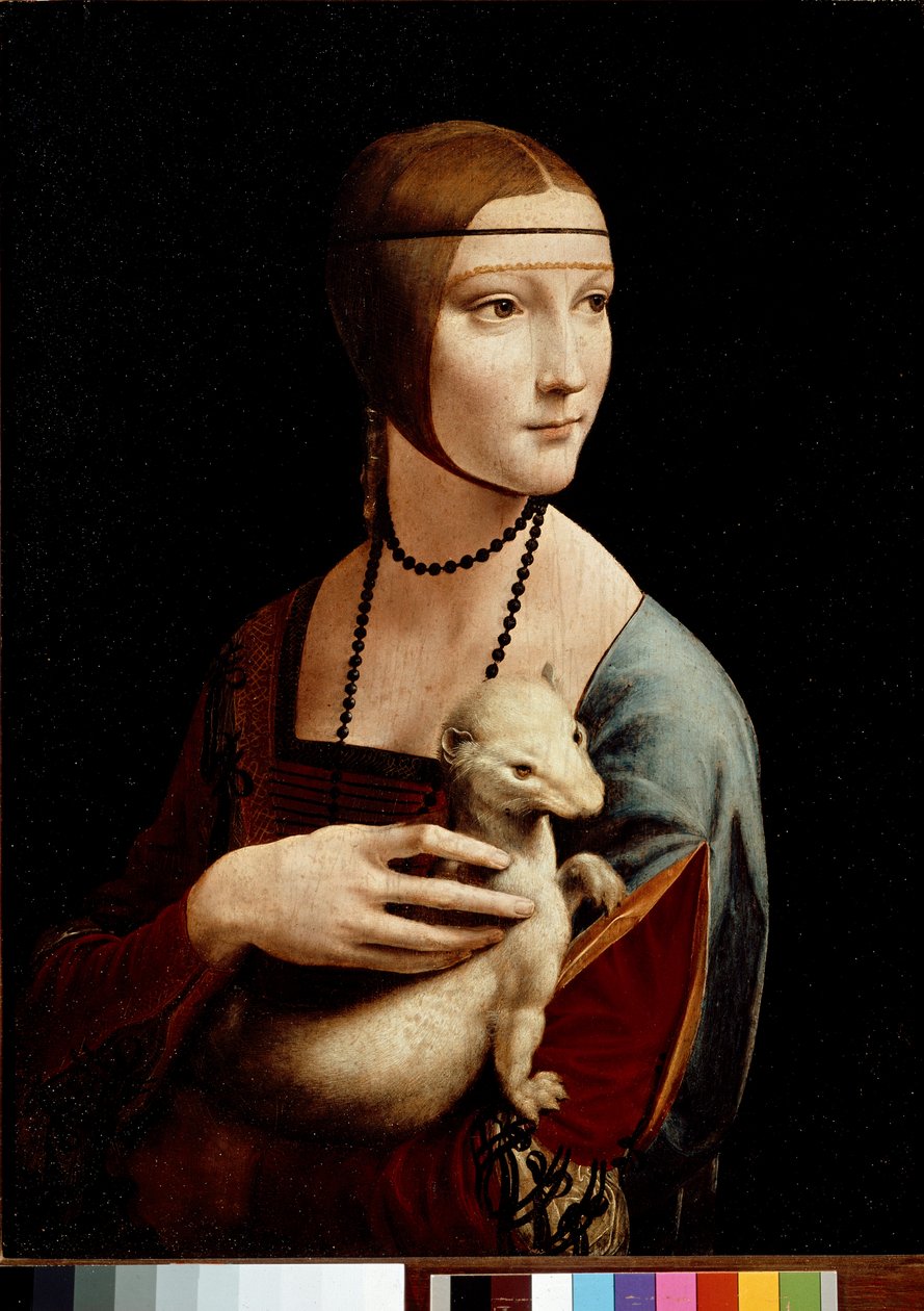Lady with an Ermine, Portrait of Cecilia Gallerani by Leonardo da Vinci