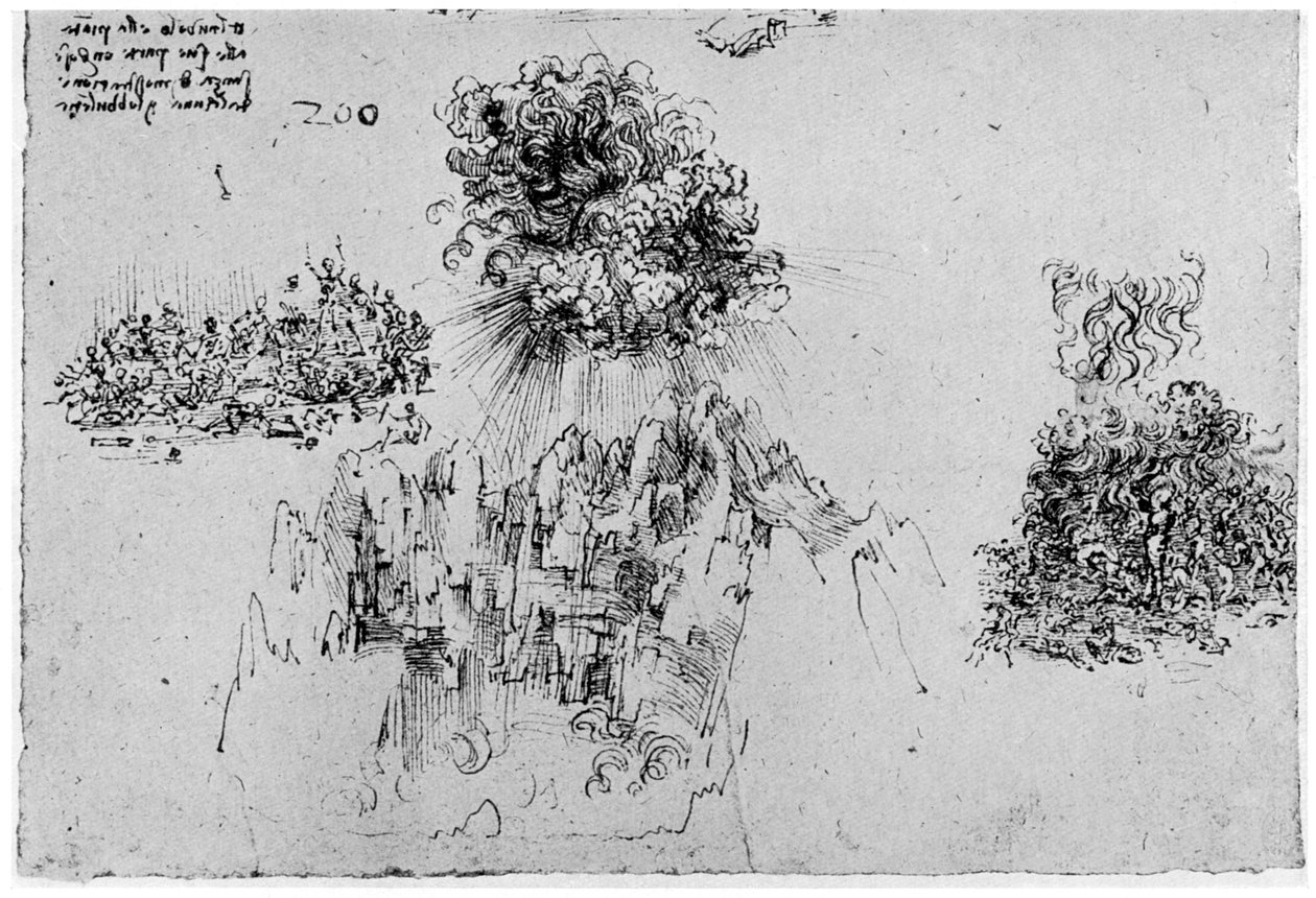 Sketch of the Last Judgement, late 15th or early 16th century by Leonardo da Vinci